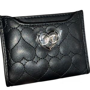 JUICY COUTOUR Black Quilted Heart Wallet NWT